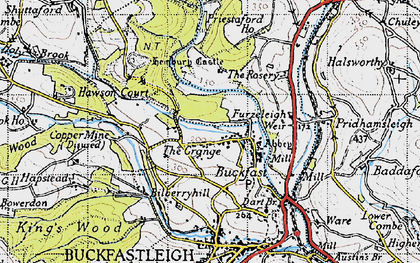 Old map of Baddaford in 1946
