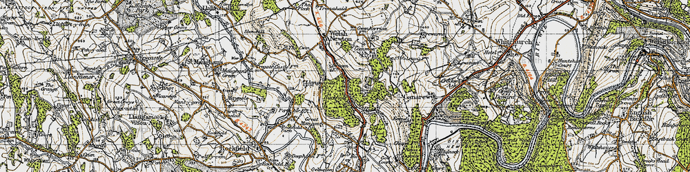 Old map of Buckholt in 1947