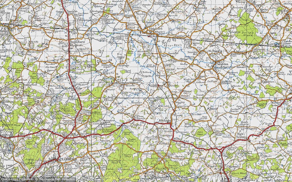 Old Map of Buckhurst, 1940 in 1940