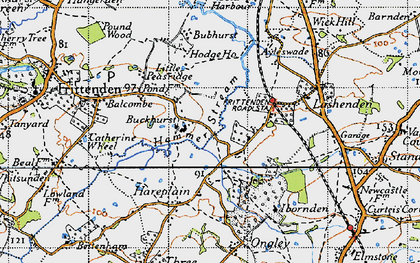 Old map of Buckhurst in 1940