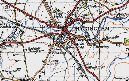 Old map of Buckingham in 1946