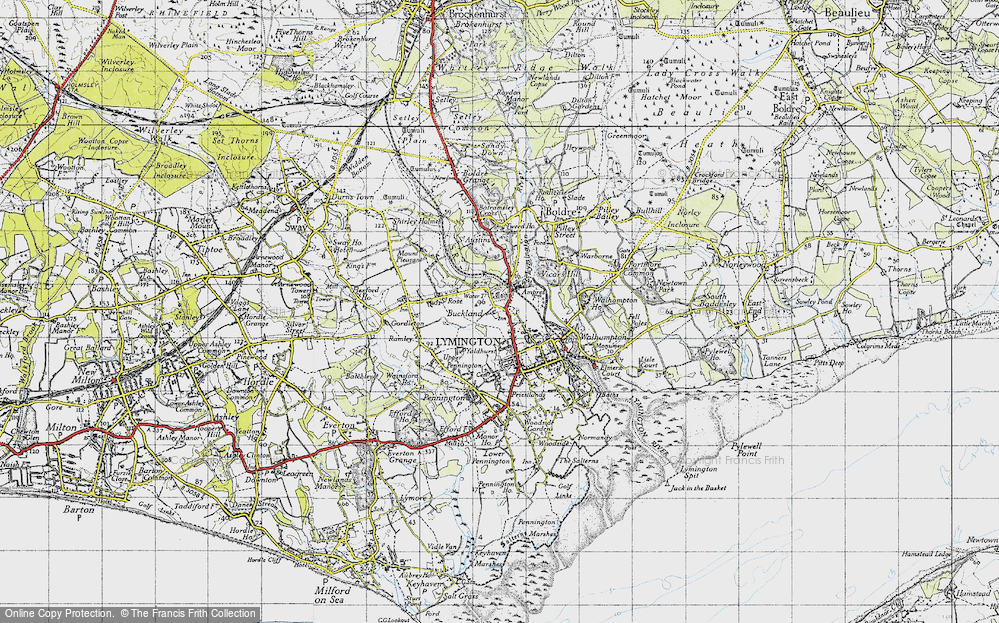Historic Ordnance Survey Map of Buckland, 1945