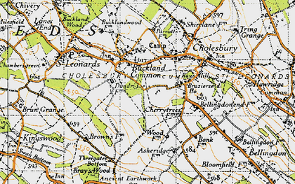 Old map of Gyles Croft in 1946