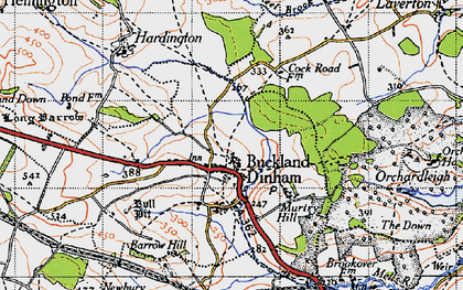 Old map of Buckland Dinham in 1946