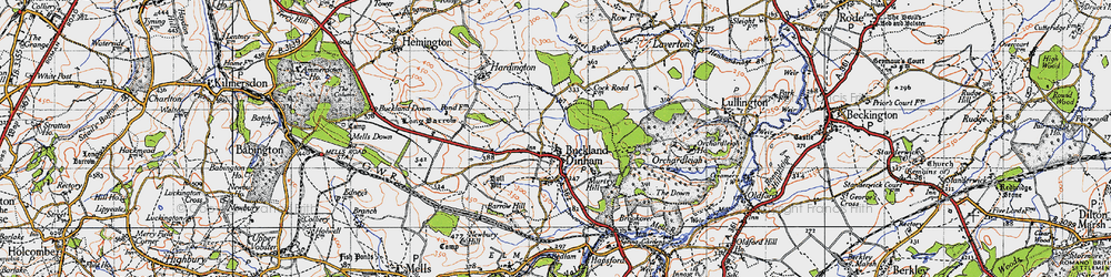 Old map of Buckland Dinham in 1946