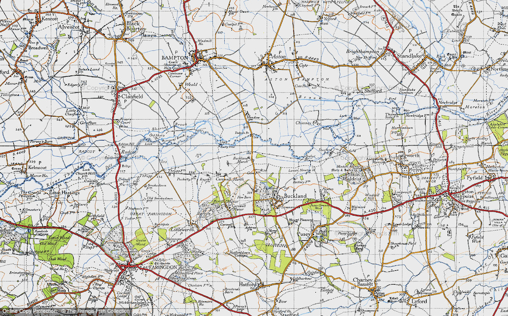 Old Map of Buckland Marsh, 1947 in 1947