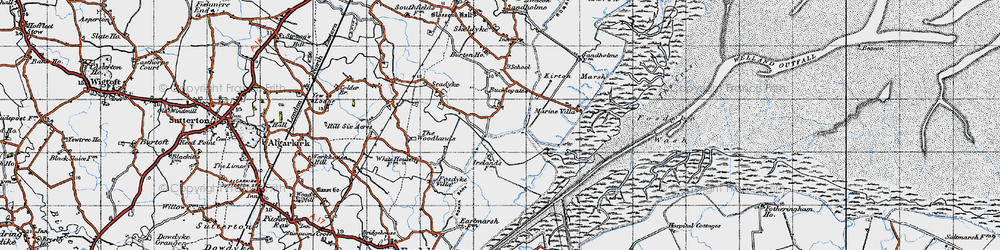 Old map of Bucklegate in 1946