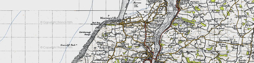 Old map of Buckleigh in 1946