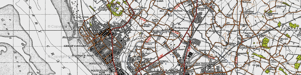 Old map of Buckley Hill in 1947