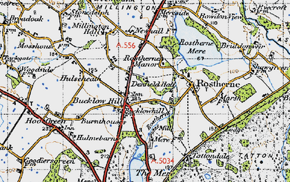 Old map of Bucklow Hill in 1947