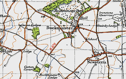 Old map of Buckminster Park in 1946