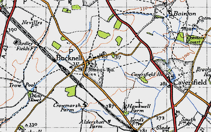Old map of Bucknell in 1946