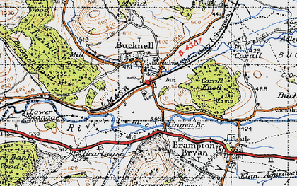 Old map of Bucknell in 1947