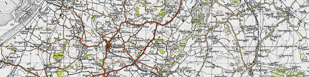 Old map of Buckover in 1946