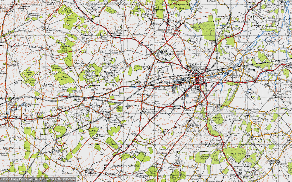 Old Map of Buckskin, 1945 in 1945