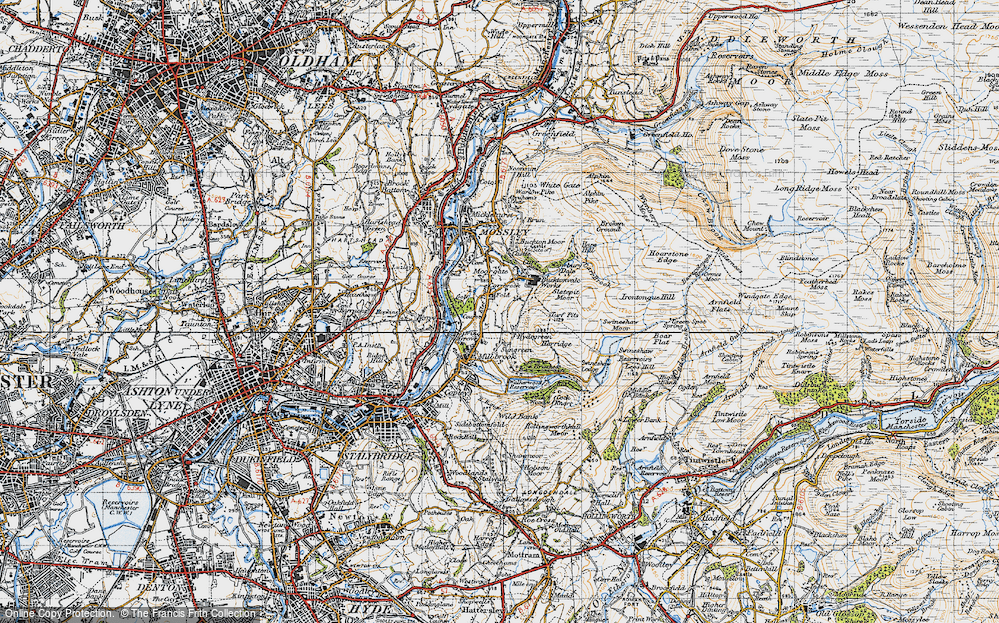 Old Map of Buckton Vale, 1947 in 1947