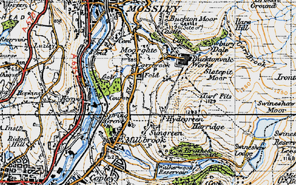 Old map of Buckton Vale in 1947