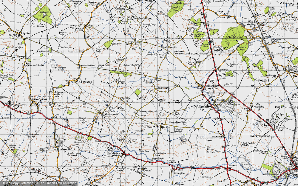 Old Map of Buckworth, 1946 in 1946