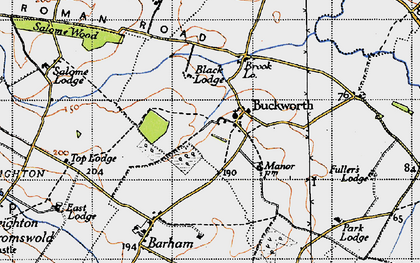 Old map of Buckworth Wood in 1946