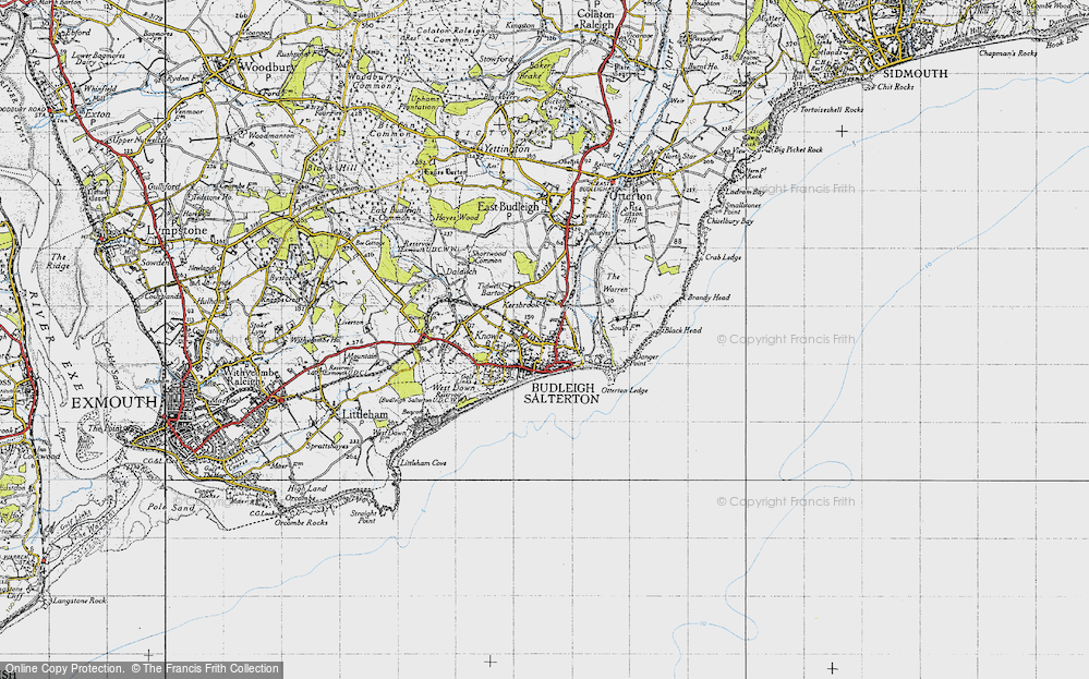 Old Map of Budleigh Salterton, 1946 in 1946