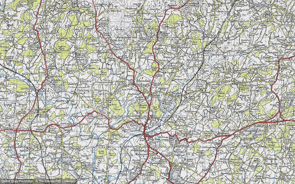 Old Map of Budlett's Common, 1940 in 1940