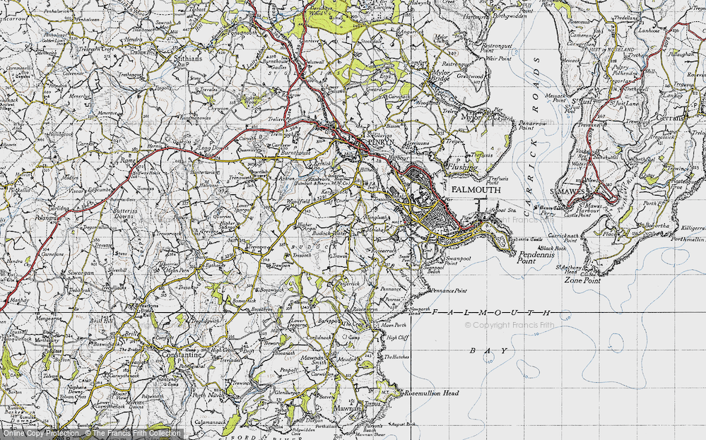 Old Map of Budock Water, 1946 in 1946