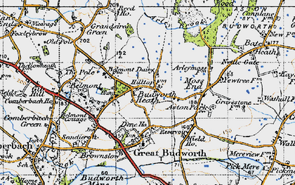 Old map of Budworth Heath in 1947