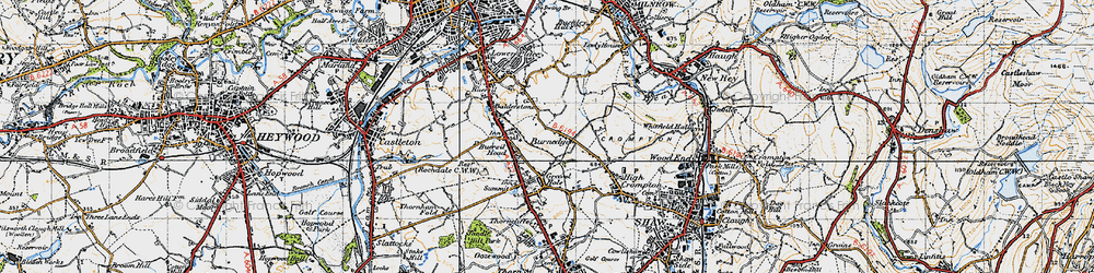 Old map of Buersil Head in 1947