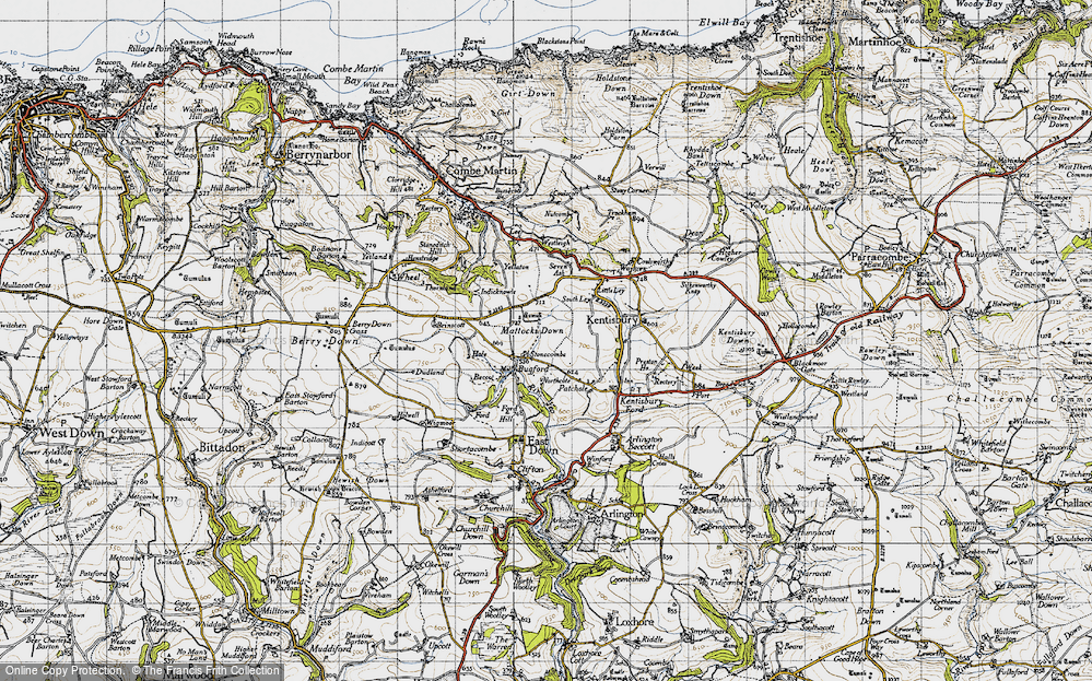 Old Map of Bugford, 1946 in 1946