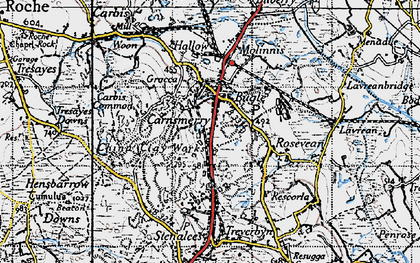 Old map of Bugle in 1946