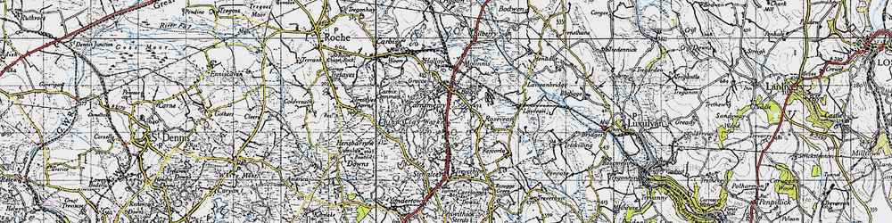 Old map of Bugle in 1946