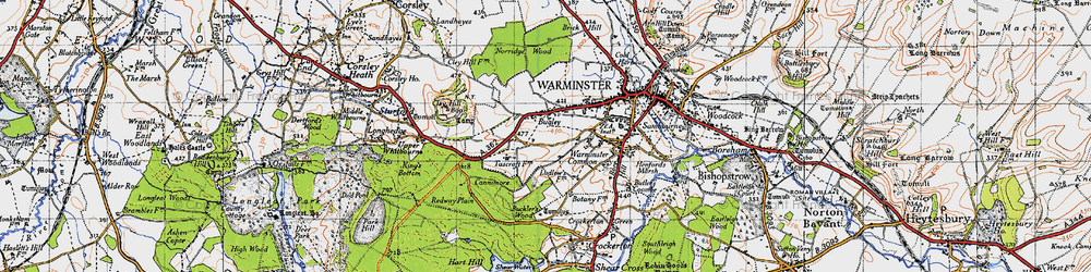 Old map of Bugley in 1946