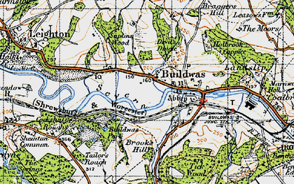 Old map of Buildwas in 1947