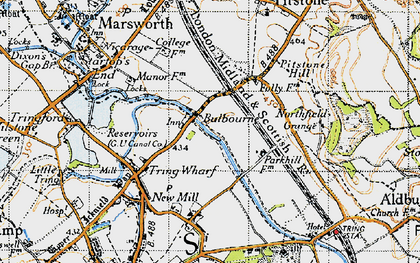 Old map of Bulbourne in 1946