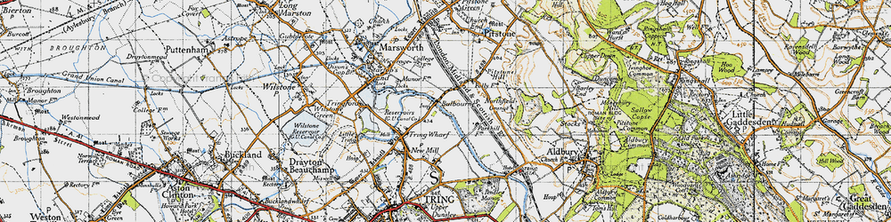 Old map of Bulbourne in 1946