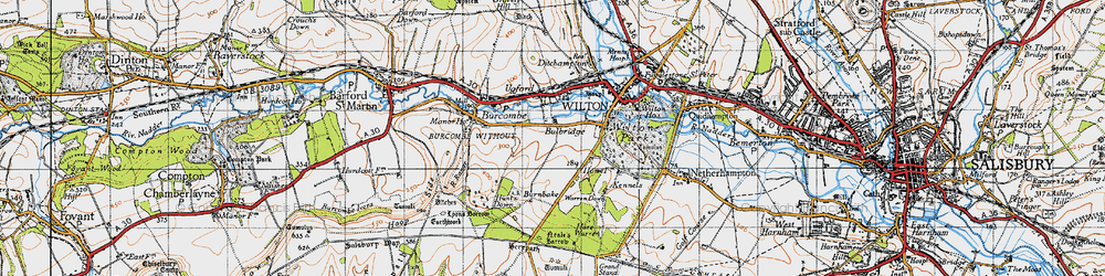 Old map of Bulbridge in 1940