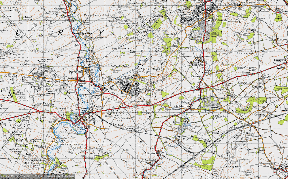 Old Map of Bulford Camp, 1940 in 1940