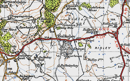 Old map of Bulkeley in 1947