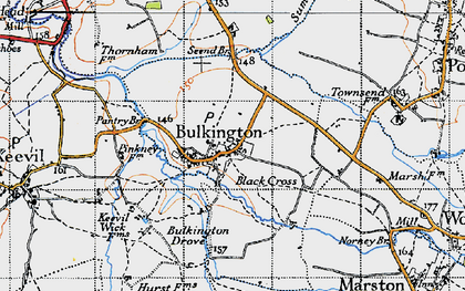 Old map of Bulkington in 1940