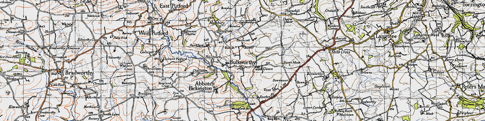 Old map of Bulkworthy in 1946