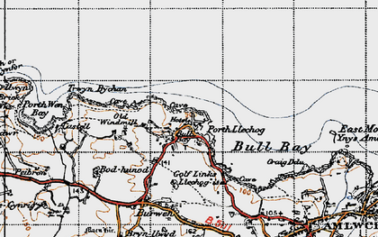 Old map of Bull Bay in 1947