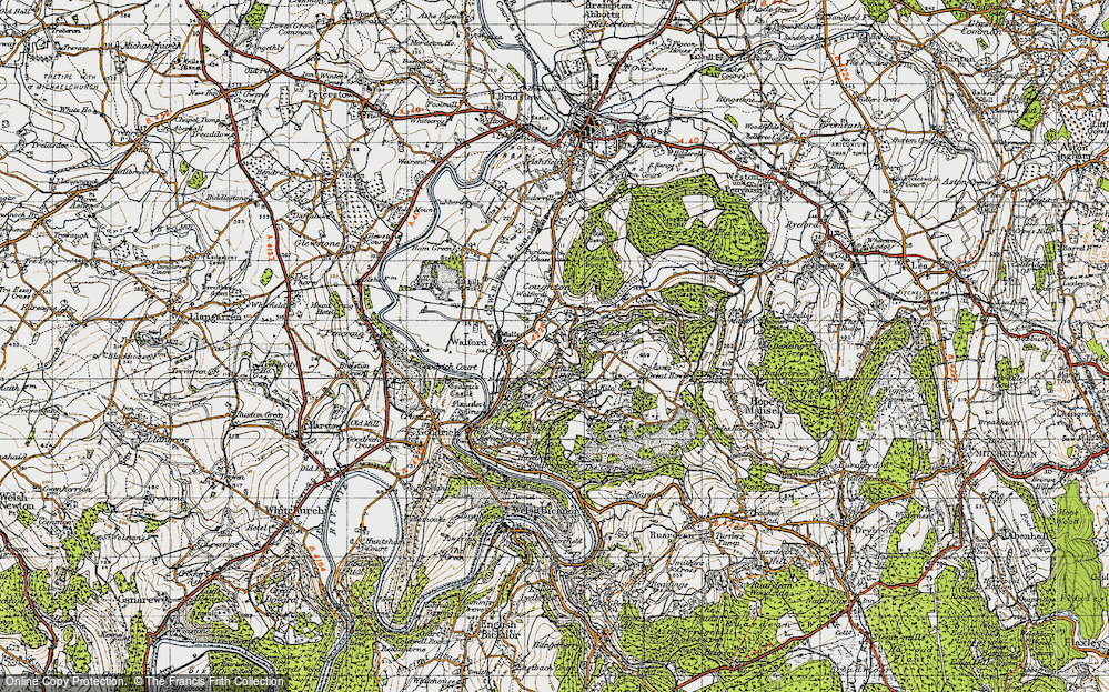 Old Map of Bull's Hill, 1947 in 1947