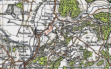 Old map of Howle Hill in 1947