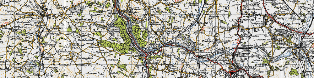 Old map of Bullbridge in 1946