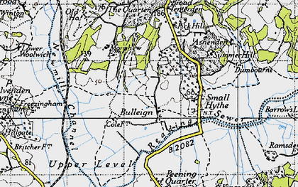 Old map of Bulleign in 1940