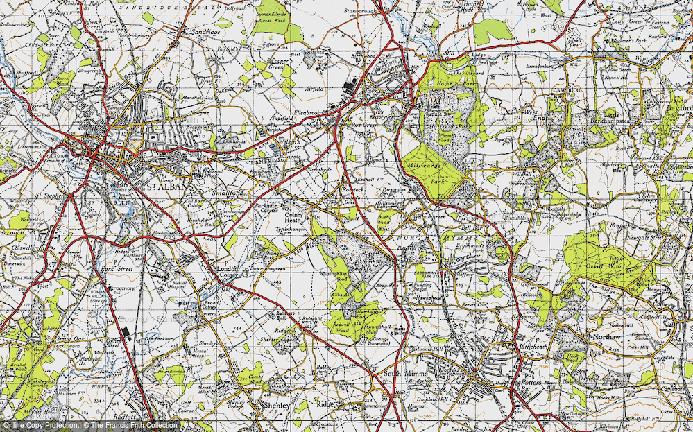 Old Map of Bullen's Green, 1946 in 1946