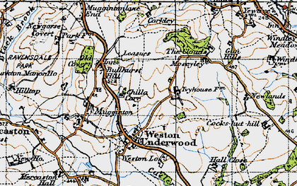 Old map of Bullhurst Hill in 1946