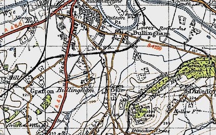 Old map of Bullinghope in 1947