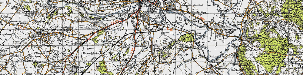 Old map of Bullinghope in 1947