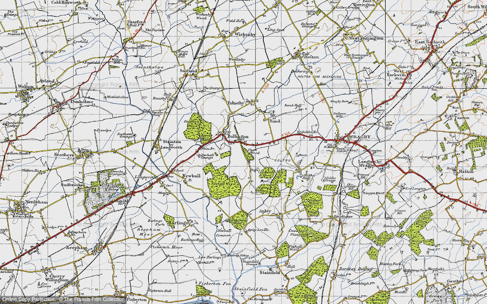 Old Map of Bullington, 1946 in 1946